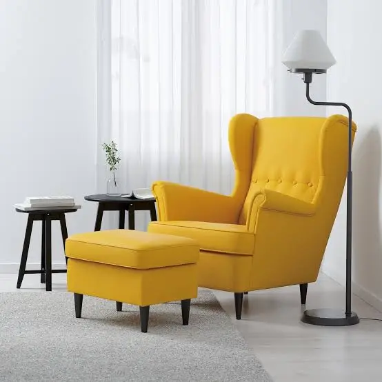 Marigold Wingback Chair and Ottoman