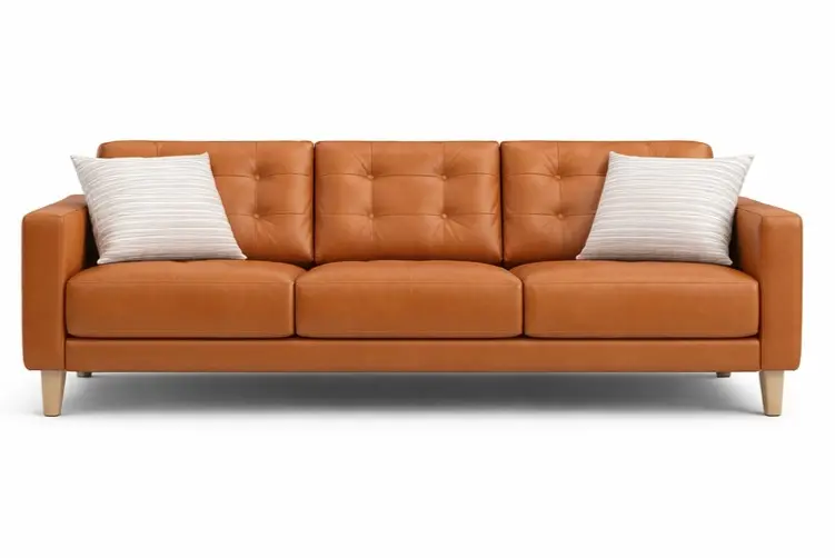 Sienna Tufted Leather Sofa