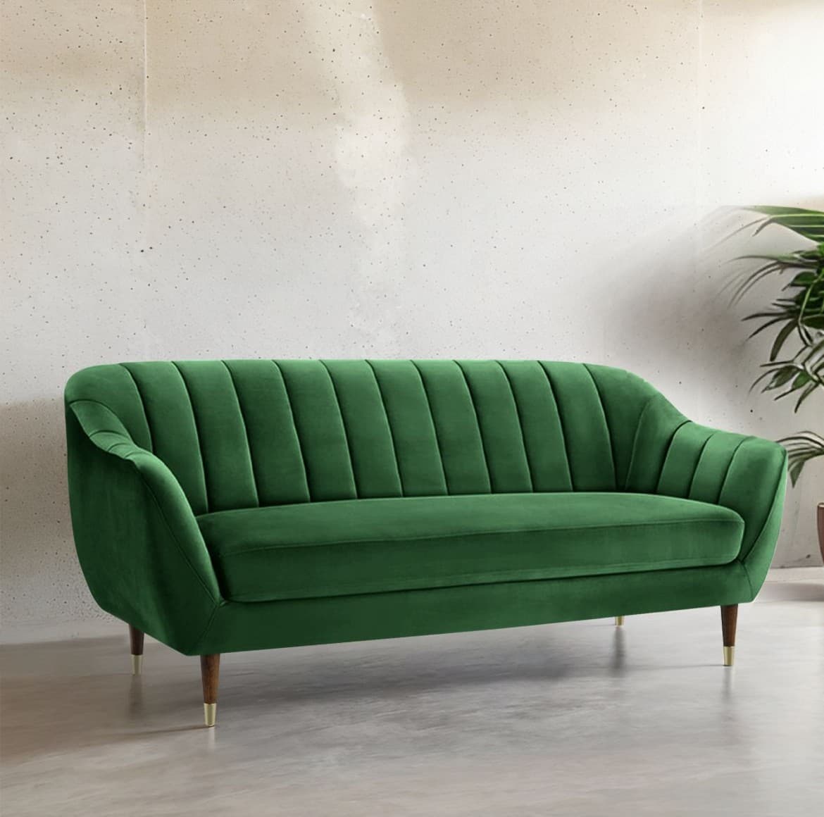 Emerald Velvet Loveseat