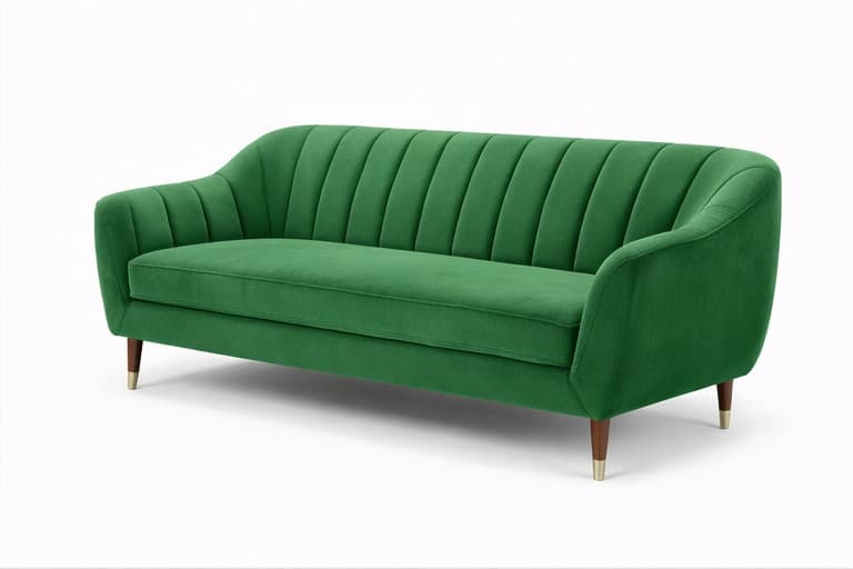 Emerald Velvet Loveseat thumbnail 2
