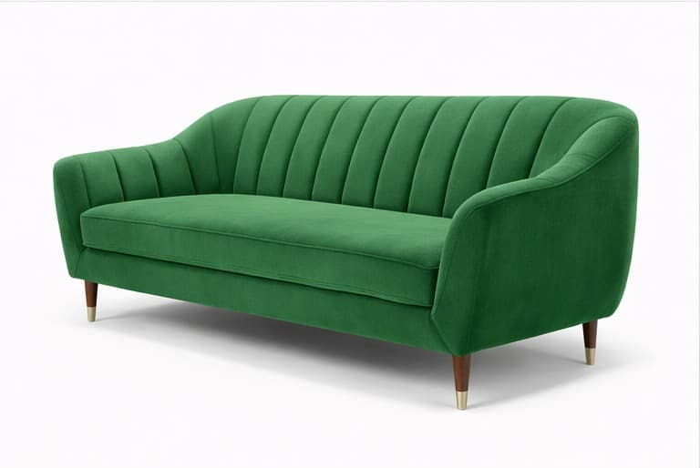Emerald Velvet Loveseat thumbnail 3