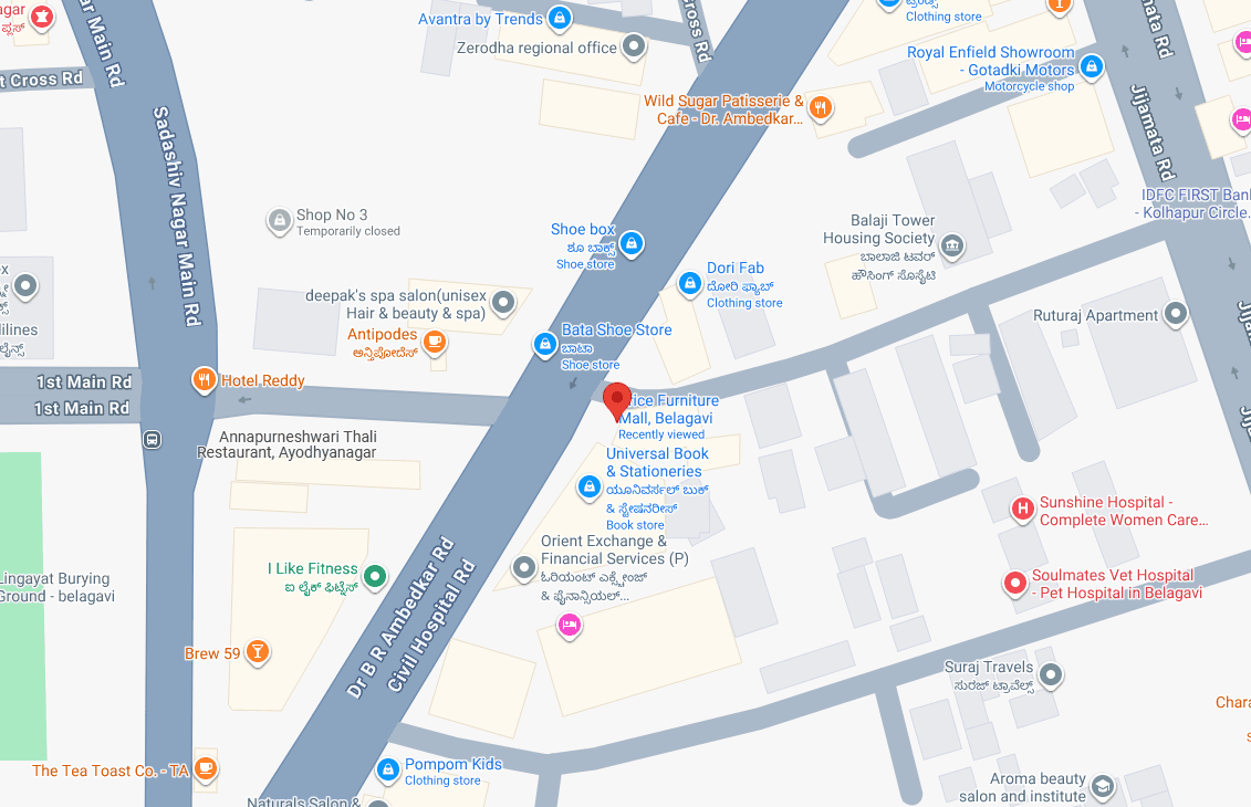 Map showing store location